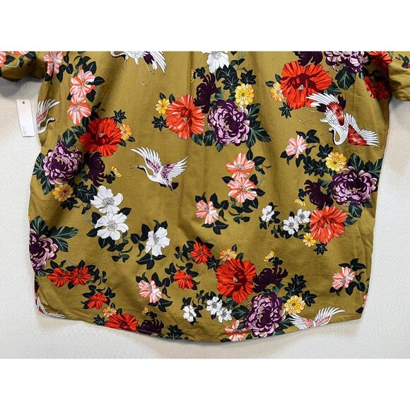 Goodthreads Men's Casual Button Up Poplin Shirt Short Sleeve Sz XXL Multi Floral - Picture 14 of 14